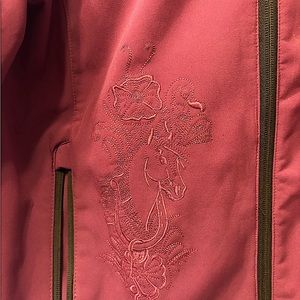 Women's horse embroidered outback trading company softshell jacket size Large